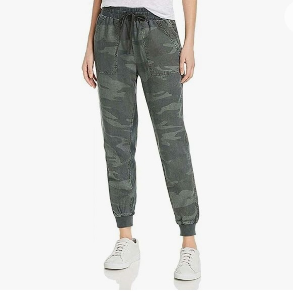 Splendid Camouflage Cinch Tie Jogger Sweatpants
